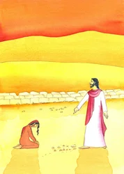 Jésus pardonne à la femme prise en flagrant délit d