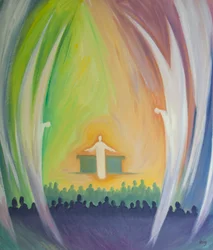 Jésus est vraiment présent avec nous à la messe, adoré par les anges