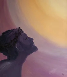 Sur la croix, Jésus aimait ses semblables avec son amour divin et offrait une réparation infinie pour leurs offenses