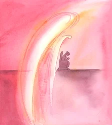 Nos anges gardiens prient toujours avec une immense révérence et dévotion, 2005 (aquarelle sur papier)