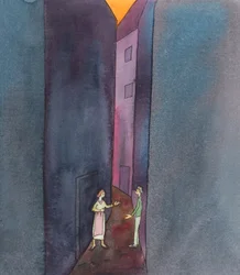 Les personnes qui aiment se livrer à des commérages malveillants ou à des conversations scandaleuses ou salaces sont comme des personnes qui choisissent de se tenir dans une ruelle sale et souillée, plutôt que dans un beau lieu de rencontre à l