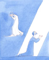Les personnes qui se repentent de leurs péchés montrent leur contrition de différentes manières, 2005 (aquarelle sur papier)