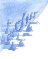 Riches et pauvres, malades et bien portants, peuvent recevoir la foi, 2004 (aquarelle sur papier)