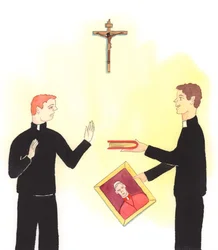 Certains prêtres veulent suivre leur vocation selon leurs propres termes, 2005 (aquarelle sur papier)