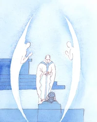 La Sainte Eucharistie, qui est Jésus-Christ réellement présent, est un don si grand et si saint que deux anges accompagnent le prêtre lorsqu