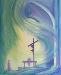 La messe est comme une fenêtre dans le temps, à travers laquelle nous sommes présents au sacrifice salvateur du Christ, comme Marie regarde, 2000