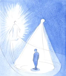 Le Très Saint-Esprit est comme une lampe, brillant au-dessus de nous, alors que nous avançons vers le Christ au Ciel