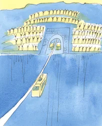 Le voyage de la vie à la mort est comme être dans un téléphérique entre deux montagnes