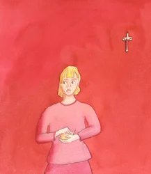 Nous avons raison de faire pénitence pour nos péchés, surtout en période de carême, 2005 (aquarelle sur papier)