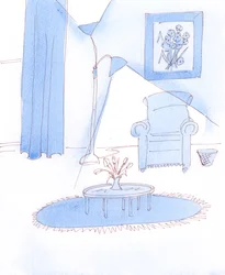 Nous ne devons pas vivre dans une austérité morne, 2005 (aquarelle sur papier)