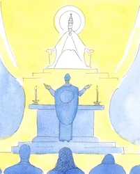 Lorsque le prêtre et les fidèles regardent tous dans la même direction à la messe, ils regardent tous ensemble vers le Père, pour Le louer par le Christ