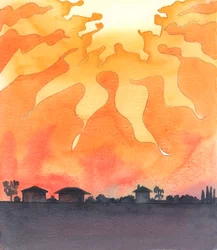 Dans le cœur du Père, au Ciel, brûle une lumière ardente, 2005 (aquarelle sur papier)