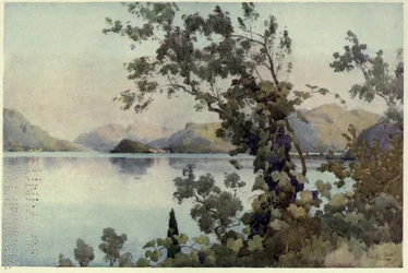 Soirée, Lac de Côme, Illustration de 