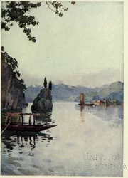 Il Punto di Bellagio, Lac de Côme, Illustration de 
