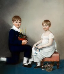 Charles (âgé de six ans) et Catherine Darwin