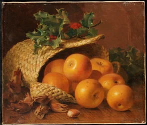 Nature morte avec pommes, noisettes et houx, 1898