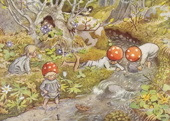 Les enfants du Père Noël à Bäcken