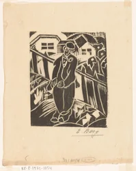 Homme dans le potager