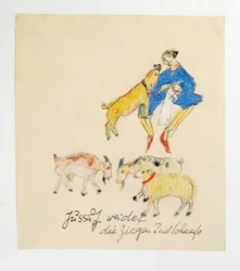 Yussuf weidet die Ziegen und Schafe - Yussuf met les chèvres et les moutons au pâturage ...
