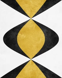 Abstrait moderne noir et or