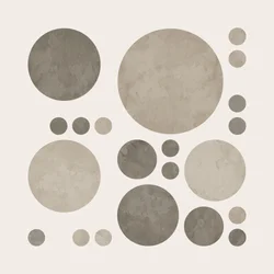 « Cercles en tons neutres » – Œuvre abstraite
