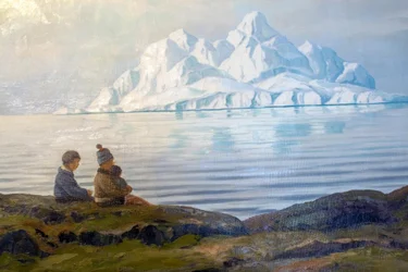 Personnes en été à Disco Bay, Groenland occidental