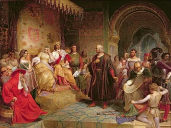 Christophe Colomb devant la reine, 1843