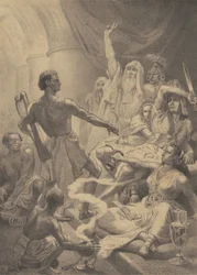 David jouant devant Saül