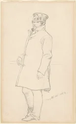 Homme en casquette et manteau