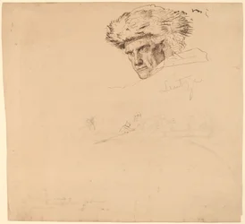 Études pour "Washington traversant le Delaware" [recto]