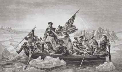 Washington traversant le Delaware près de Trenton, New Jersey, Noël 1776, de 
