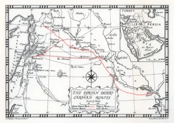 Caravane, courrier et routes de pèlerin dans le désert syrien, 1937
