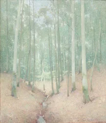 Intérieur de bois, vers 1910