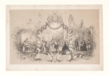 Feuille commémorative du retour des troupes après la guerre de 1848-1850