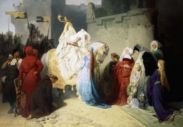 Merlin présentant le futur roi Arthur, 1873