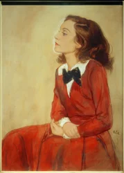 Elisabeth Bergner, portrait / dessin de E.Orlik