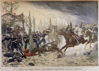 Dragons à Gravelotte (1870) - dans « Le Petit Journal »