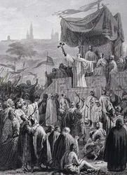 Prédication de la deuxième croisade, gravée par Alexandre Marie Colin (1798-1875)