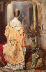 Jeune femme devant un miroir