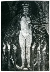 Illustration pour les poèmes de Charles Baudelaire (1821-67)