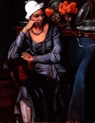 Femme noire au chapeau cloche