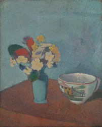 Vase avec des fleurs et une tasse, 1887