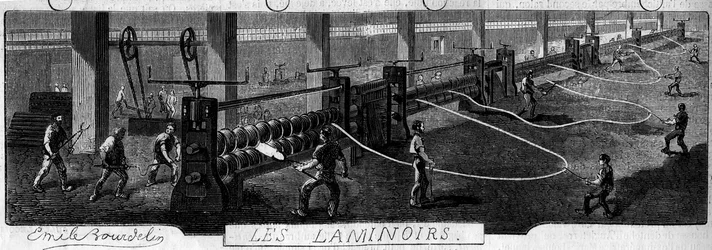 Forges de la Franche-Comté : laminoirs. Usine de Fraisans, Jura (39)