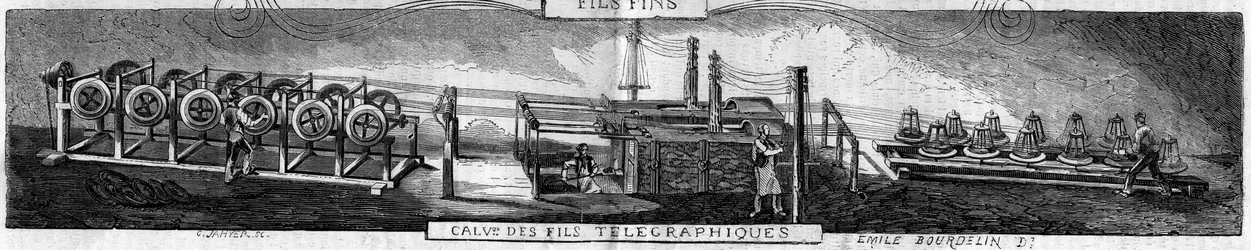Galvanisation du fer et des fils télégraphiques dans l