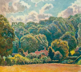 Une colline boisée, Upton Grey, vers 1914