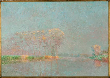 Brouillard sur la Lys (peinture sur toile)