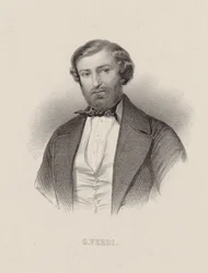 Portrait du compositeur Giuseppe Verdi 1813-1901, vers 1860