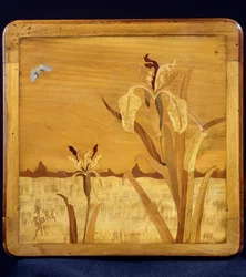 Table de style Art Nouveau, par Emile Gallé, détail, France, 20e siècle