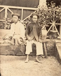 Miliciens mangeant du riz, Cochinchine