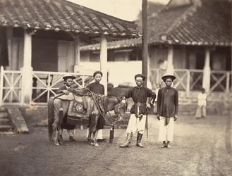 Riche Annamite montant à cheval, Cochinchine